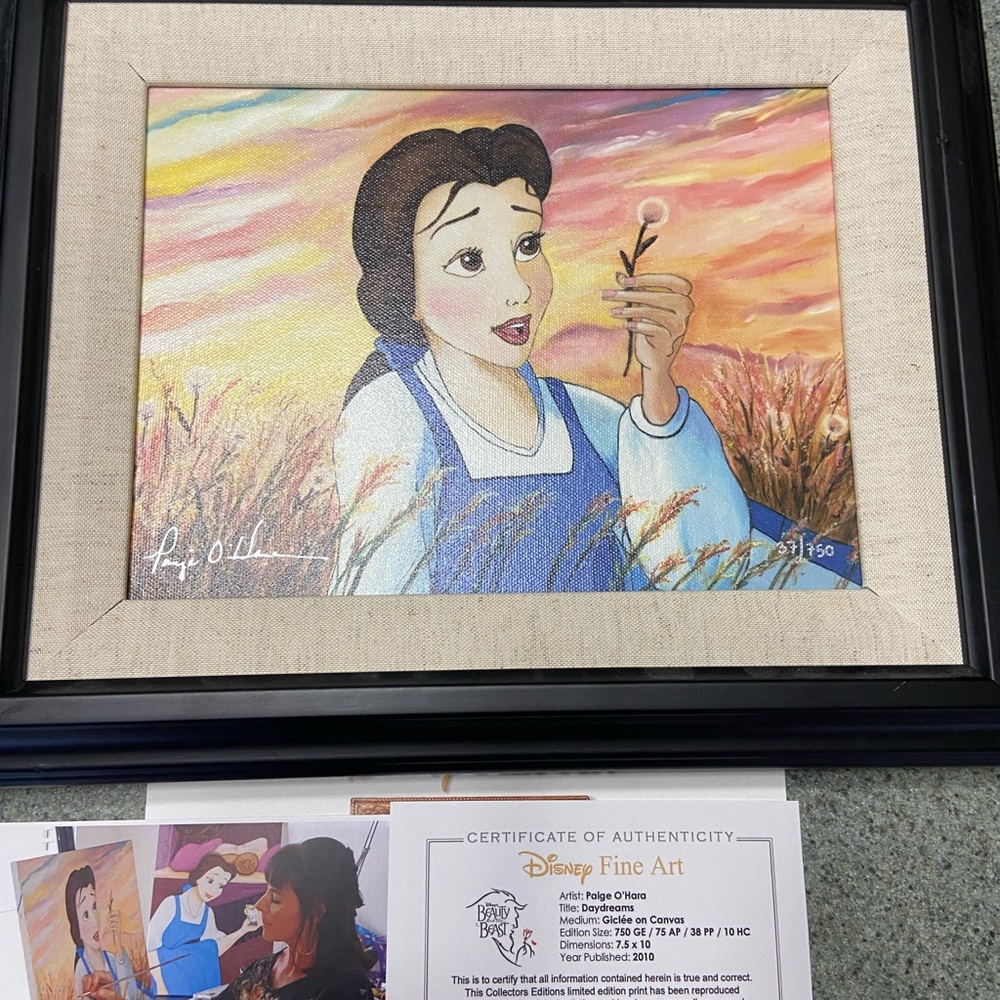Signed Paige O’Hara Disney Art Bundle — “Daydreams” & “The Little Town” 37/750 - Picture 2 of 11